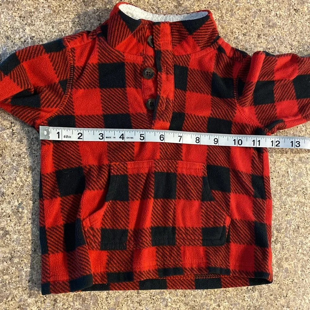 Carter’s Buffalo Plaid Fleece Pullover Top 12 Months